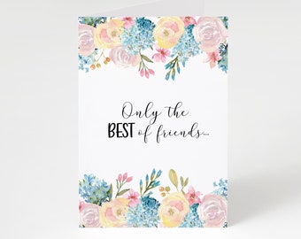 Pregnancy Announcement for Friend, Pregnancy Announcement Card, Blue and Pink Pregnancy Card, Only the Best Friends Get Promoted to Auntie
