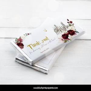 Burgundy Wizard Candy Wrapper | Party Favors Templates | Editable Candy Wrapper | Printable FHC Invites | Favors Ideas | BUHP