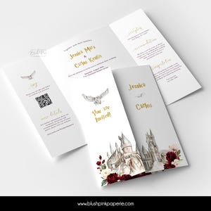 Hochzeitseinladung weinrot rote Hochzeitseinladung | Alles in einer Einladung, Zauberer-Hochzeit lädt ein Einladung Vorlagen | Rote Hochzeit BULP