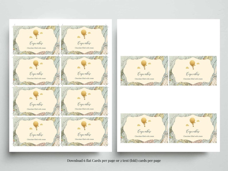 Adventure baby Shower Adventure Awaits Shower Travel Theme Buffet Card Template Food tent Card Template BSMB Party Food Label Card