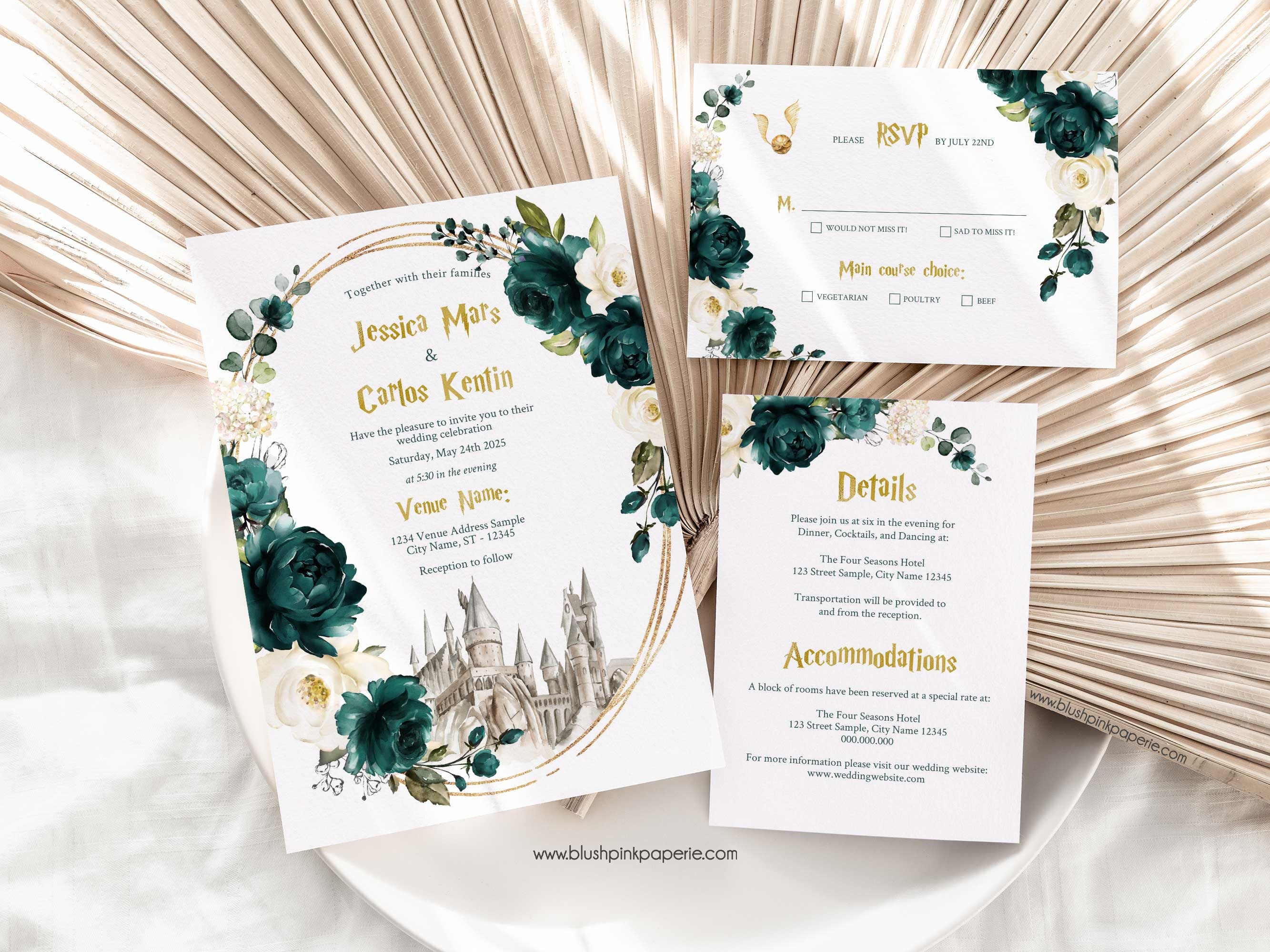 Album Invités Mariage Hallmark – Vert – Pages Nom Et Adresse – Neuf