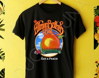 The Allman Brothers Band Eat a Peach T-shirt - The Allman Brothers Band Shirt Band Rock Music logo Vintage 90's tee rare T-shirt