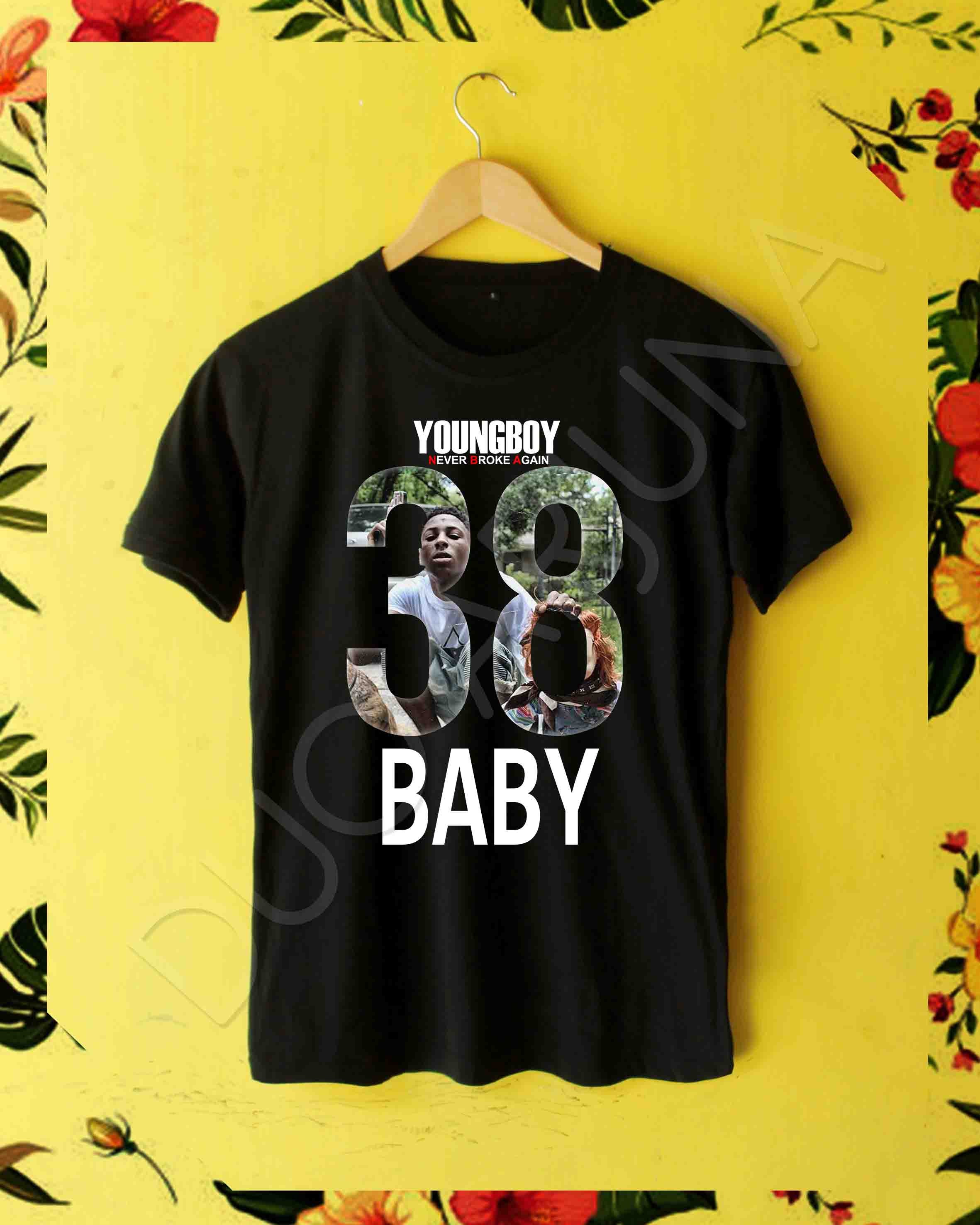 Youngboy Retro Vintage Rapper Hip Hop T shirt Tee New Youngboy 38 Baby Black White Gray Unisex T shirt Etsy