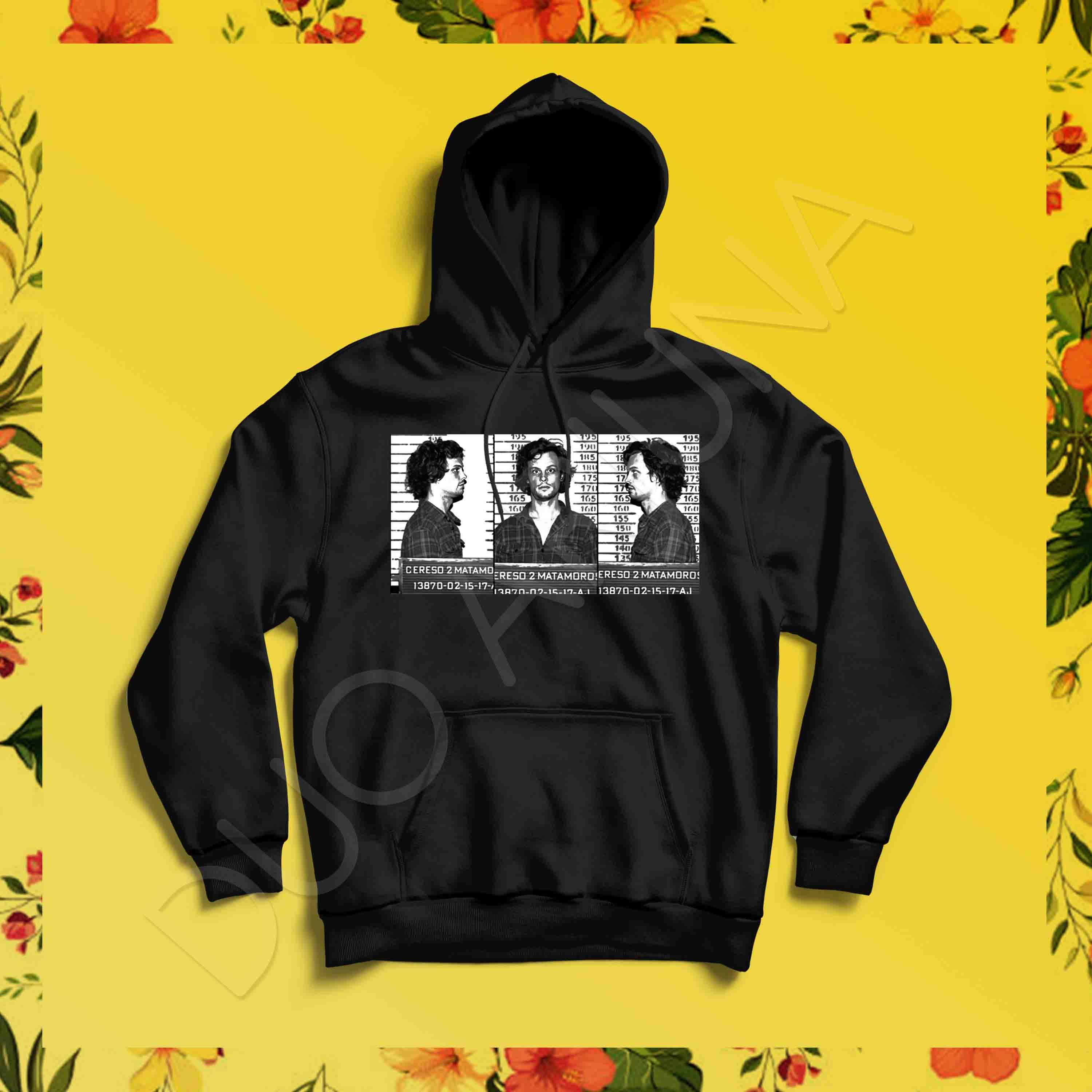 Spencer Reid Hoodie Spencer Reid Mugshot B&W Sweatshirt Criminal Minds