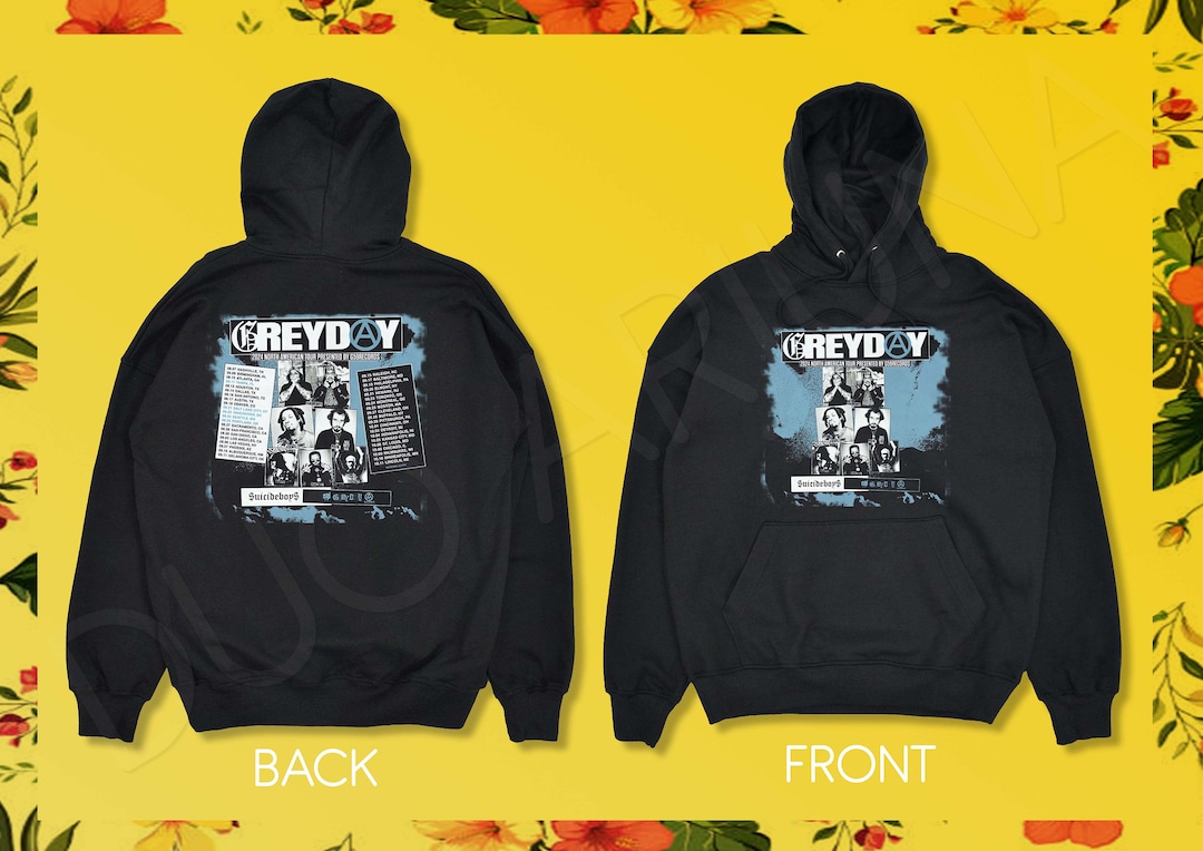SUICIDEBOYS New Hoodie Grey Day Tour 2024 G59 Suicideboys American