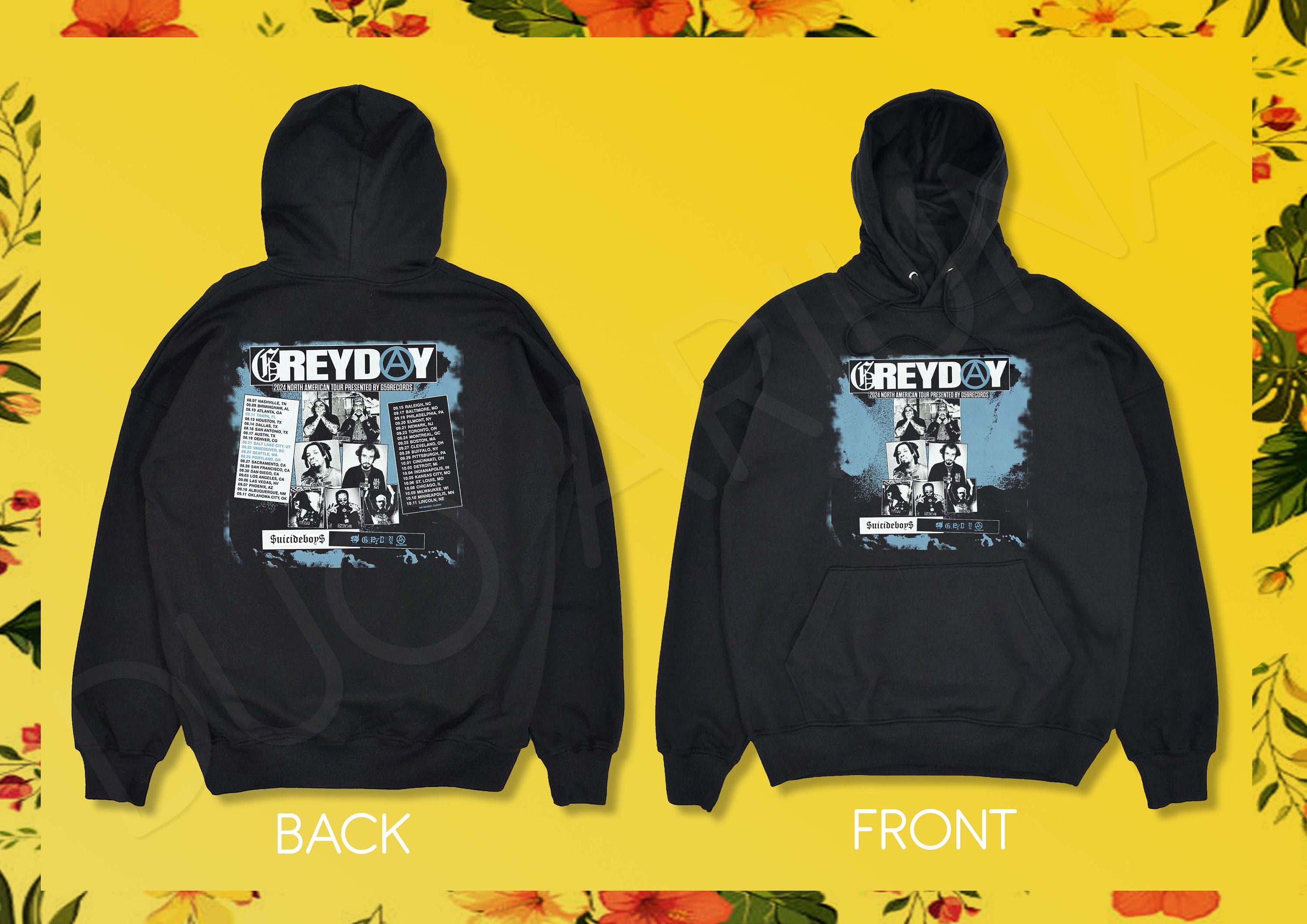 SUICIDEBOYS New Hoodie Grey Day Tour 2024 G59 Suicideboys American Tour Shirt Rapper Vintage 80 90 s Sweatshirt Hoodie Gildan Etsy Canada