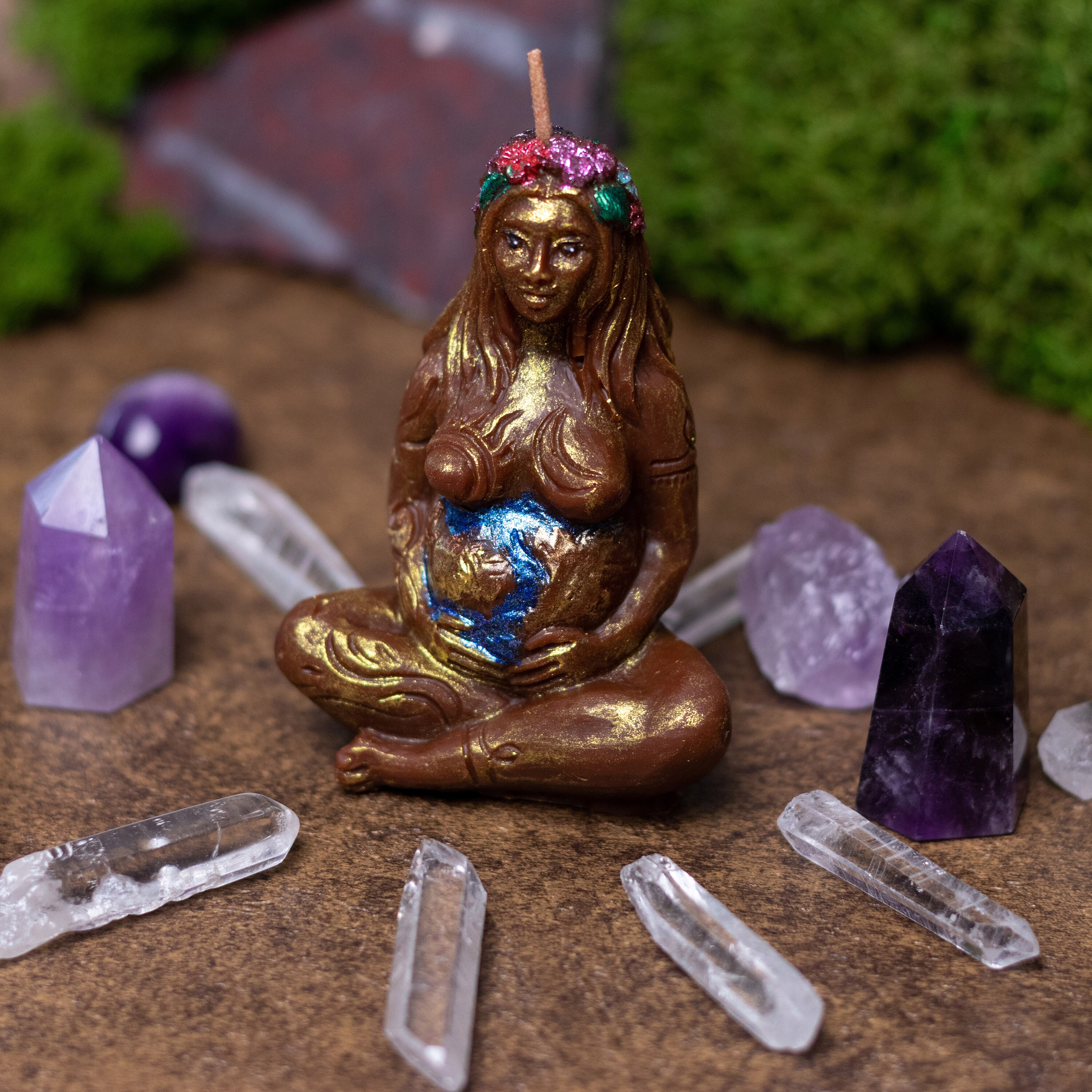 Mother Earth Candle Gaia Candle Mother Earth Goddess Etsy Canada