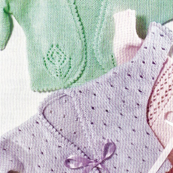 PDF Vintage Knitting Pattern, Baby Bolero Jacket, Double Knit, Instant Download