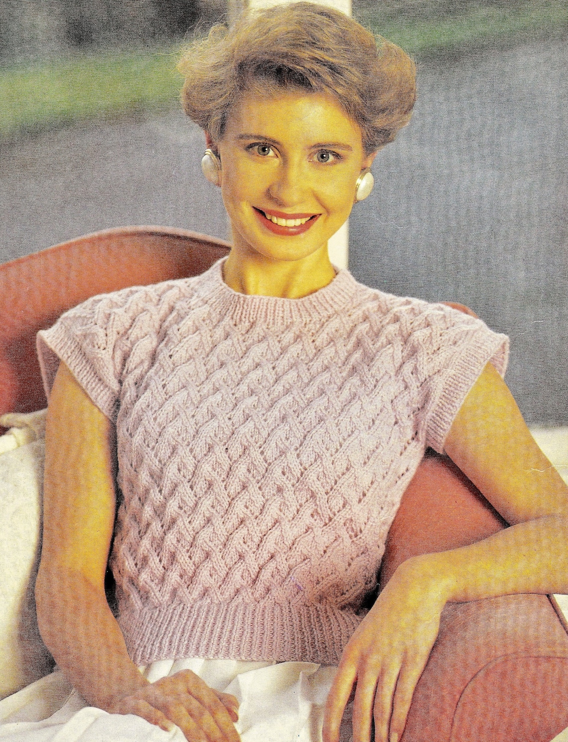 Ladies Double Knitting Pattern, PDF Vintage Knitting Pattern, Double