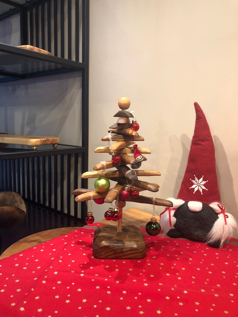 Small Wooden Tabletop Christmas Tree, Modern Handmade,pet Friendly Tree