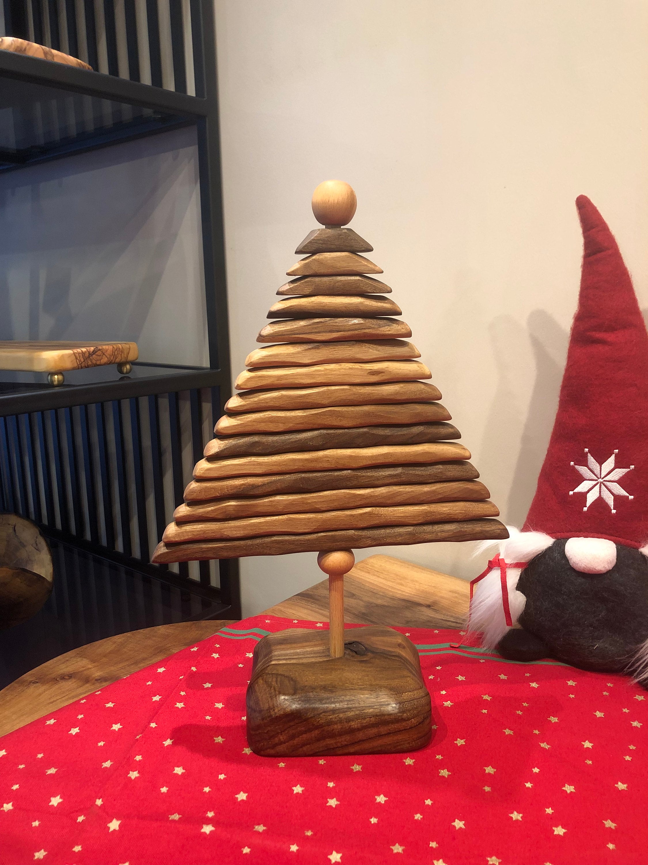 Small Wooden Tabletop Christmas Tree, Modern Handmade,pet Friendly Tree