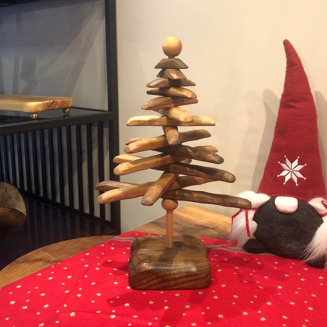 Small Wooden Tabletop Christmas Tree, Modern Handmade,pet Friendly Tree