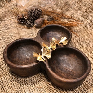 Wooden bowl, Party snack tray, Custom delicatessen tray, Serving Platter, Appetizer Tray, Housewarming gift ideas, walnut wood