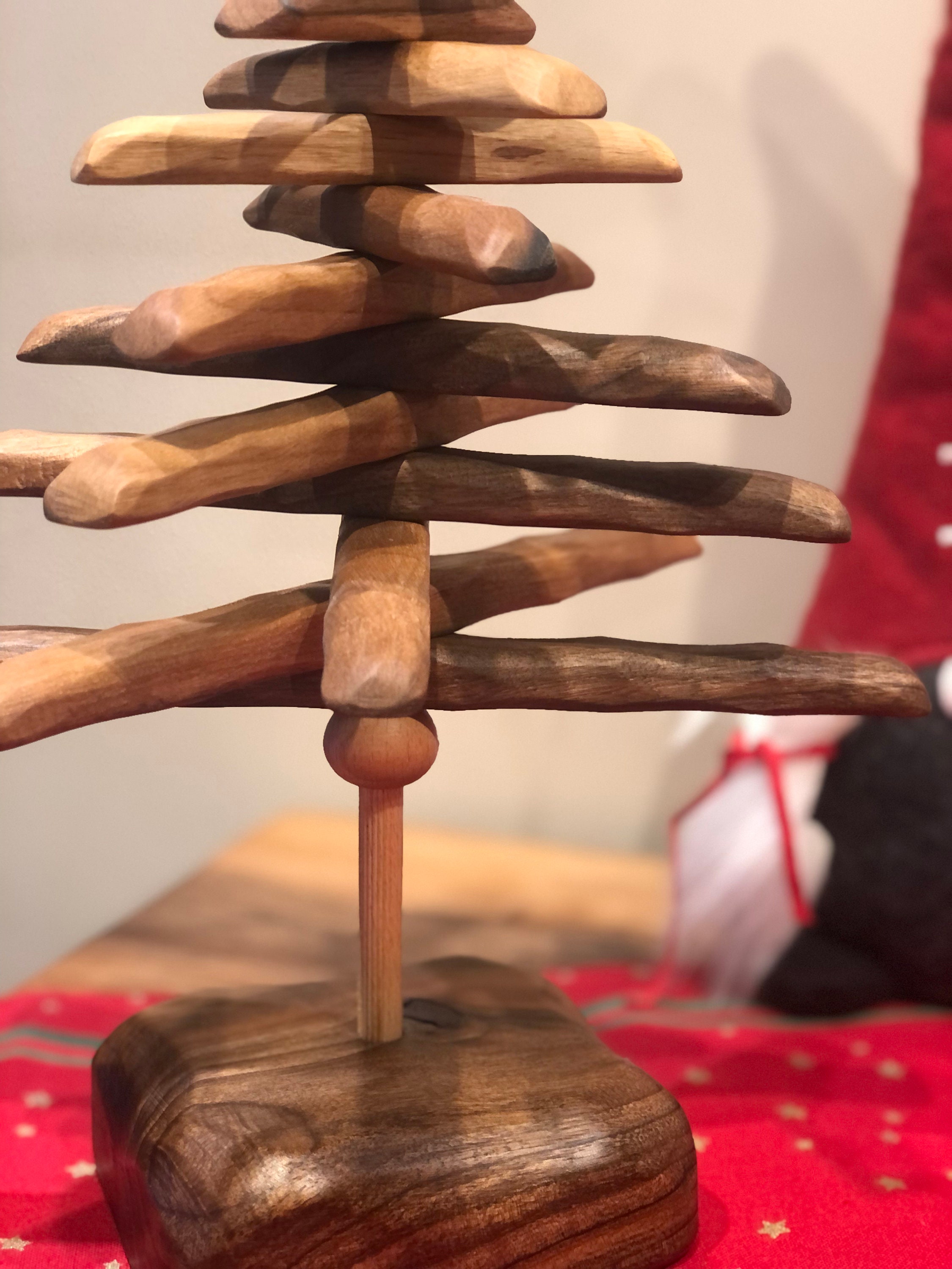 Small Wooden Tabletop Christmas Tree, Modern Handmade,pet Friendly Tree