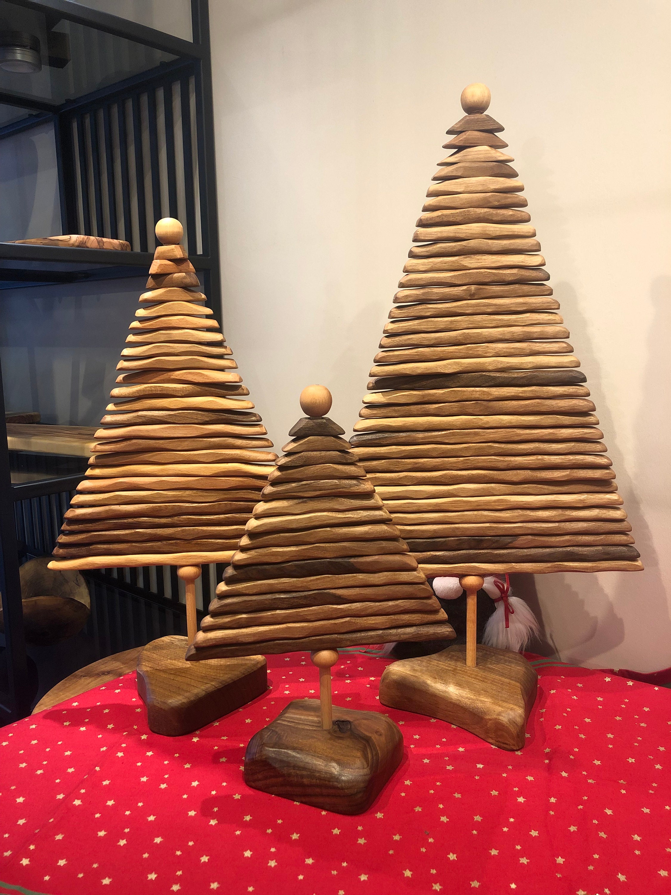 Small Wooden Tabletop Christmas Tree, Modern Handmade,pet Friendly Tree