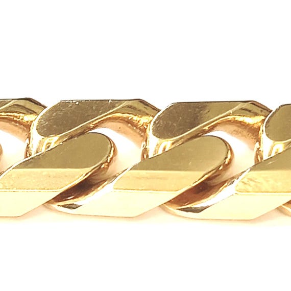 9ct Gold Mens 'Leonidas' Curb Chaps Bracelet