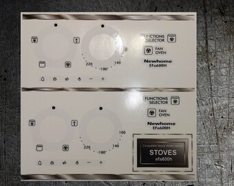 Stoves Newhome  EFA600H compatible panel fascia sticker set