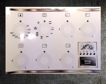 Smeg SA9058 Compatible fascia sticker set.