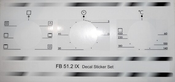 Ariston FB51.2 IX Compatible Front Panel Sticker Set for Worn | Etsy Hong  Kong