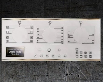 Ariston FB 86C IX compatible front panel sticker set.