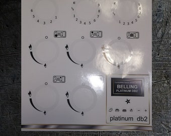 Belling Platinum DB2 compatible fascia sticker set.