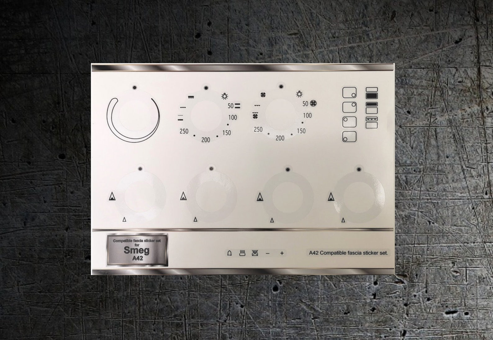 SMEG A42 range oven compatible panel fascia sticker set Etsy