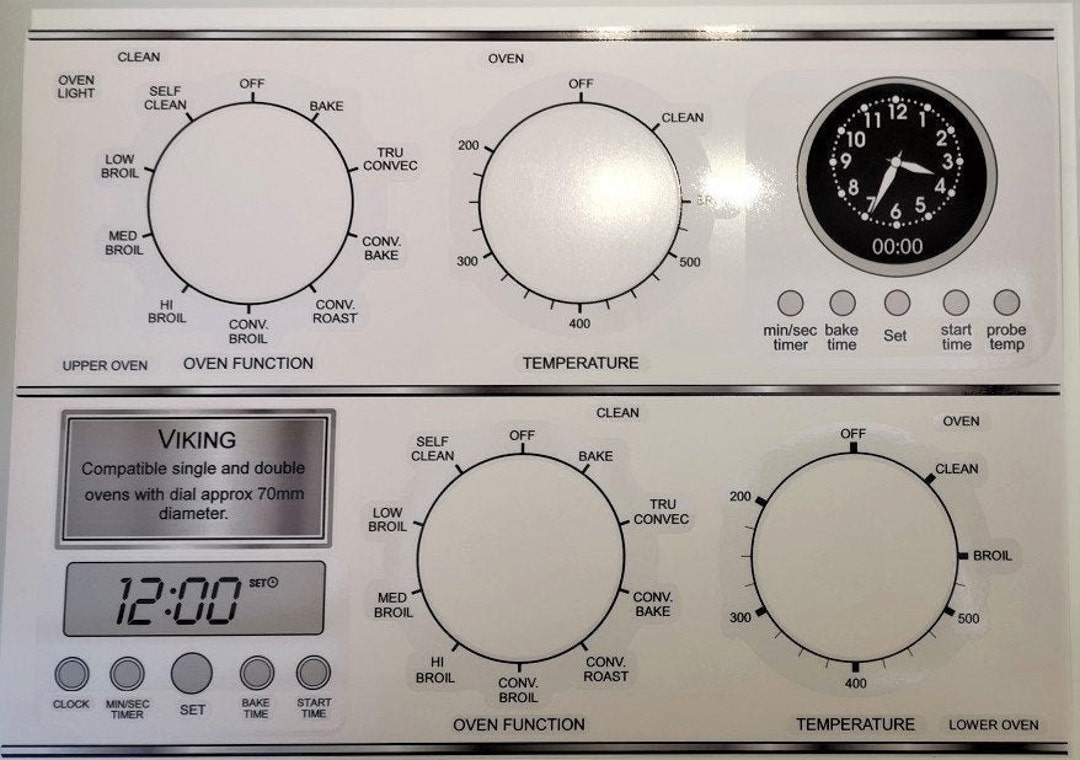 Viking Single and Double Compatible Panel Fascia Sticker Set Etsy