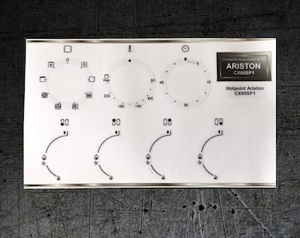 Ariston CX65SP1 compatible front panel sticker set.