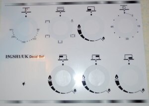 Indesit I5GSH1 UK Compatible Cooker Fascia Front Panel Stickers