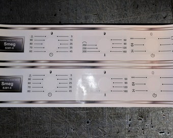 Smeg S381-5 compatible fascia  sticker set, fits some check symbols.