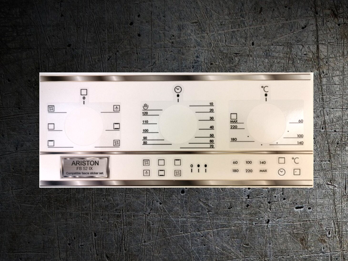 ARISTON FB 52 IX Compatible Oven Fascia Stickers, May Fit Others. Etsy Australia