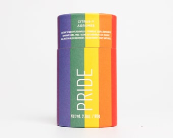 All Natural Deodorant Zitrusduft Pride kein Backpulver empfindliches Formelpapier Push-up-Tube