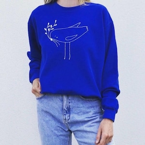 Hand Embroidered Sweatshirt - Little Bird Little Branch
