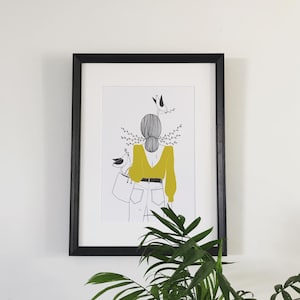 Cartel A4 - Trío de otoño - Ilustración poética