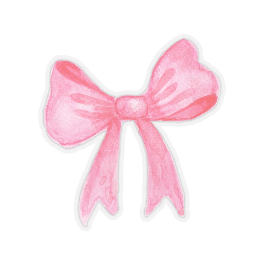 Adorable Pink Bow Stickers, Perfect for Scrapbooking and Decorations