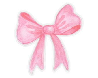 pink bow stickers