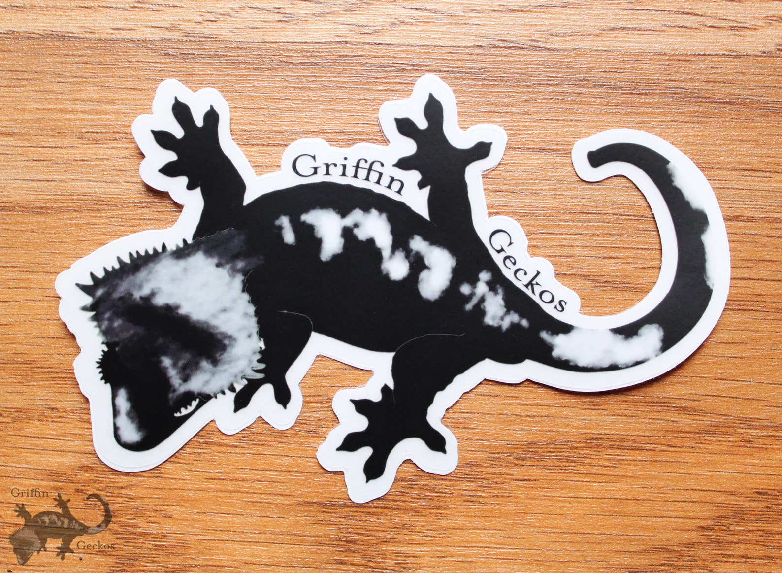 Sticker Autocollant Gécko Avec Traces De Pas - Vinyle - Fabriqué En France - Orientation Verticale - Neuf