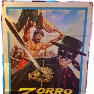 Zorro contro Maciste Cartel Original Italiano 1960s