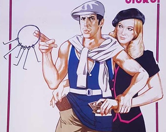 Italienisches Vintage Original Filmposter &quot;Mani di velluto&quot; 1970er Jahre