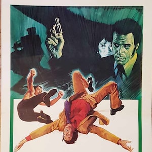 Locandina originale vintage italiano "Jeff Bolt L'uragano di Macao" anni 1970