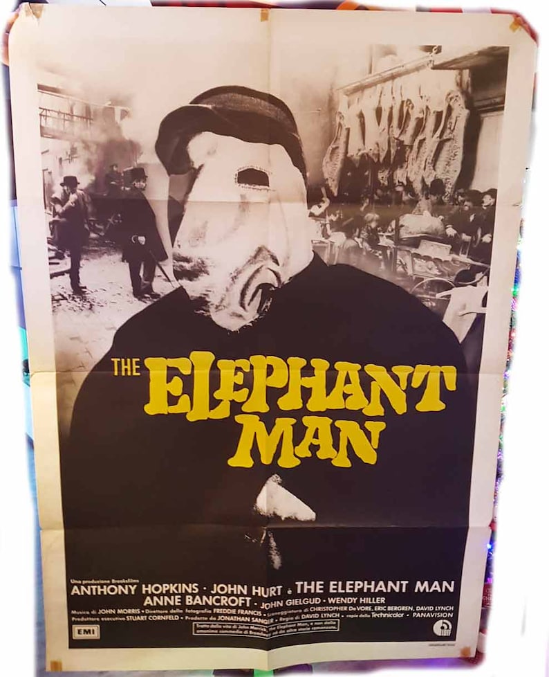 The Elephant Man David Lynch Original Italian Poster 1980s Etsy