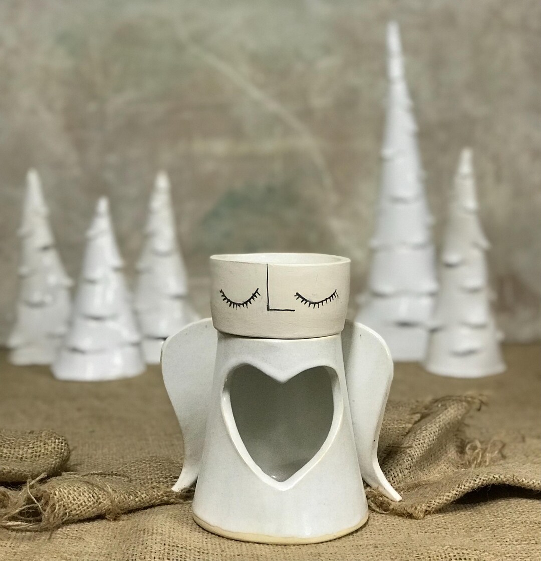 Handmade Ceramic Angel Diffuser: Christmas Decor, Oil & Wax Warmer - Etsy