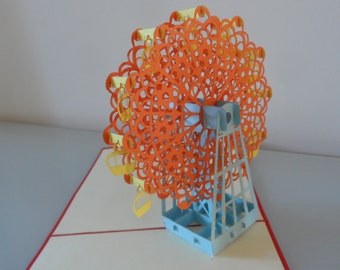 Ferris Wheel- 3D pop up Card- Birthday