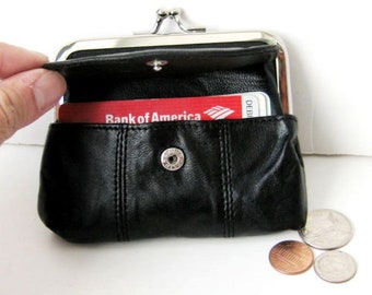 Leather Change Purse Etsy