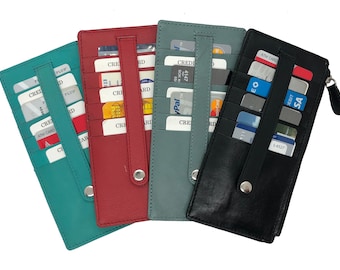 Leather Oyster Card ID Credit Card Holder Wallet Slim Pocket Case Card Sleeve