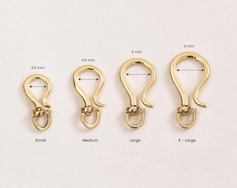 14K Solid Gold Swivel S-Haken Verschluss, Scharnier Verbinder für Charms, S Link Anhänger Halter