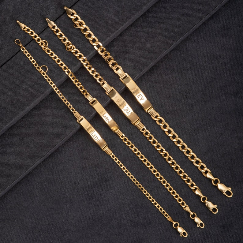 Baby ID Bracelet 14K Real Gold Adjustable Baby Medical ID Etsy