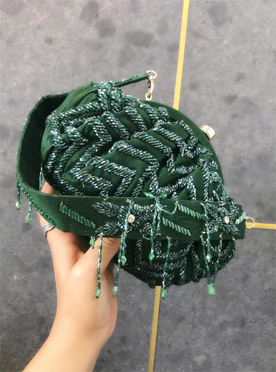 Batua bag with zari work Potli bag Etsy