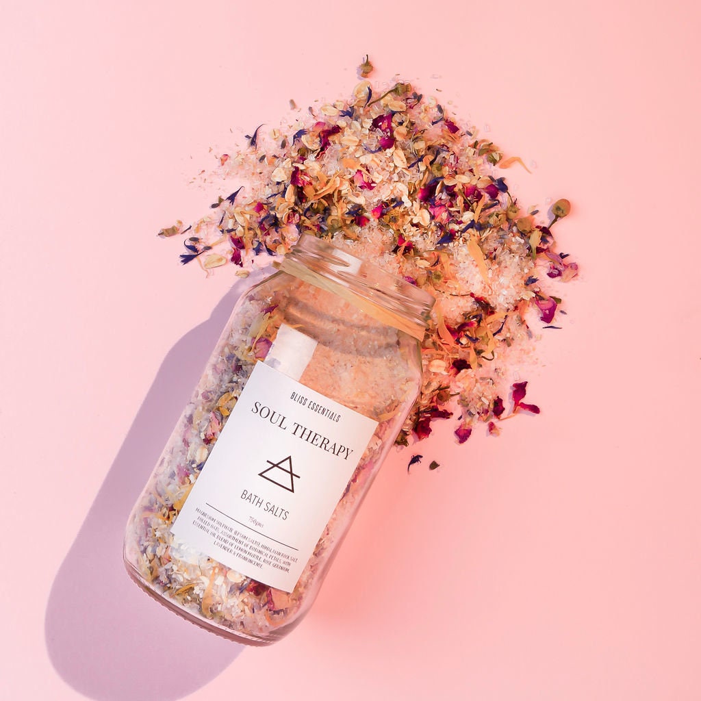 Botanical Bath Salts with Essential Oils Magnesium Sulphate | Etsy