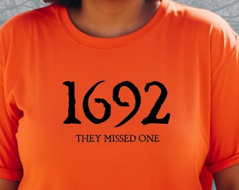 T-shirt 1692 ze hebben er een gemist, T-shirt Salem Witch Trials, shirt Salem Witch, Salem Massachusetts Witch Trials T-shirt, cadeau heks Salem